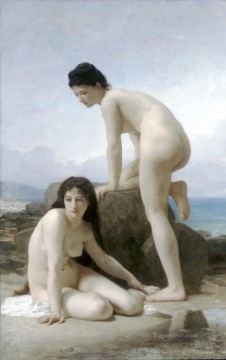 Classic Nude Painting - Les deux baigneuses William Adolphe Bouguereau nude
